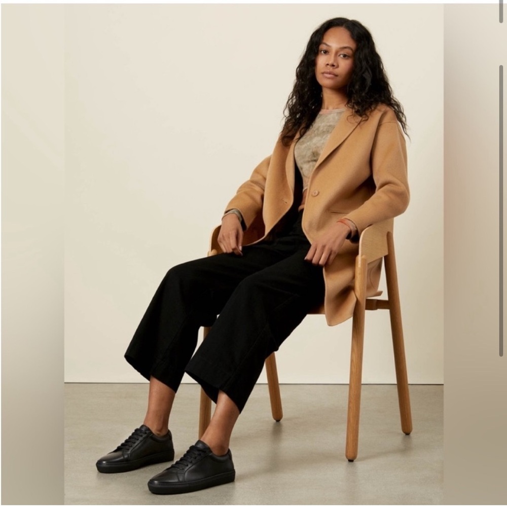 Italic Quinn wool and cashmere cocoon coat in camel - Picture 2 of 8